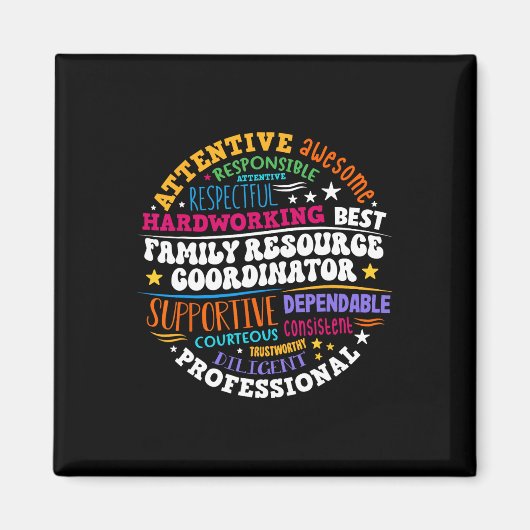 Waardeer Groovy Family Resource Coordinator Magneet (Voorkant)