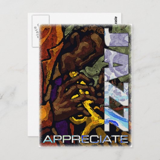 Waardeer het Briefkaart van de Jazz (Voorkant / Achterkant)