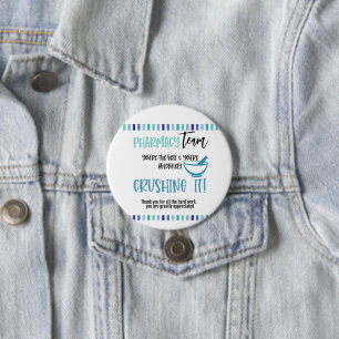 Waardeer je apothekers team dank je wel ronde button 7,6 cm