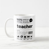Waardeer je Leraar Grappige Barcode Modern Koffiemok (Links)