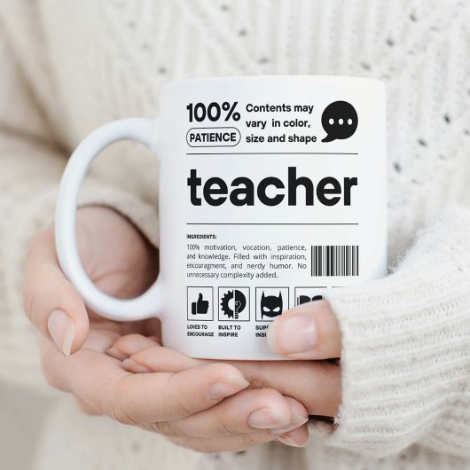 Waardeer je Leraar Grappige Barcode Modern Koffiemok