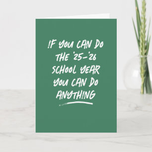 Waardeer je leraar schooljaar groen dank je kaart