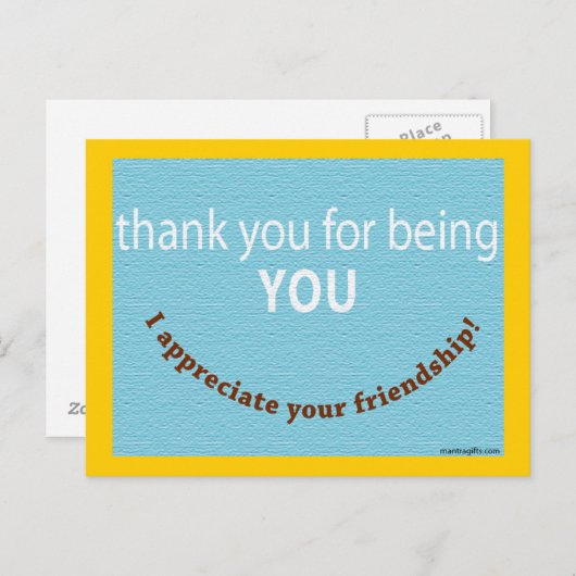 Waardeer je vriend briefkaart (Voorkant / Achterkant)