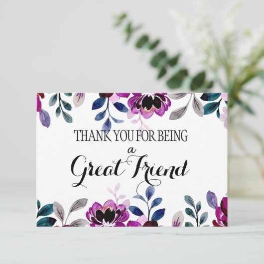 Waardeer je vriend dank je wel tot ziens kaart (Staand voorkant)