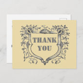 Waardeer Kunde Sierlijk Schild Hartelijk Dank Briefkaart (Voorkant / Achterkant)