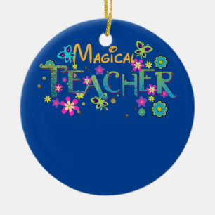 Waardeer Leraar Magische Geanimeerde Muziek Keramisch Ornament