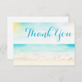 Waardeer medewerkers cruisescheepvaart strand bedankkaart (Voorkant / Achterkant)