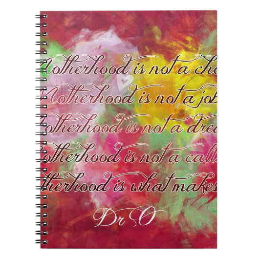 Waardeer moeders notitieboek (Voorkant)