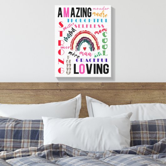 Waardeer speciale moeder op de Valentijnsdag met Canvas Afdruk (Insitu (Slaapkamer))