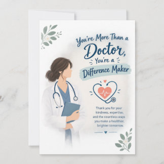 Waardeer uw dokter! bedankkaart