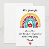 Waardeer uw leraar met een bedankbericht op maat feestdagenkaart (Voorkant / Achterkant)