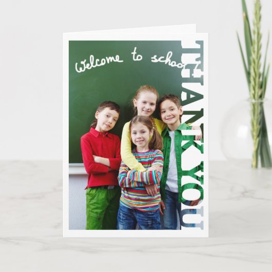 Waardeer uw leraar schoolpersoneel Foto Bedankt (Voorkant)