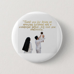 Waardeer uw man en vader ronde button 5,7 cm