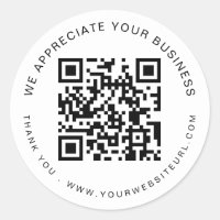 Waardeer Uw Zakelijke QR-code Bedankt Naam
