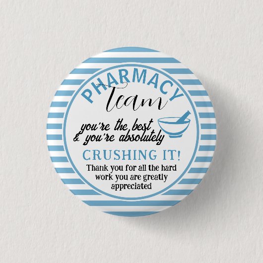 Waardeerbaarheid apotheekteam bedankt ronde button 3,2 cm (Voorkant)