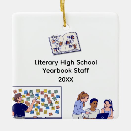 Waardeerbaarheid Personeel Middelbare School Jaarb Keramisch Ornament (Voorkant)