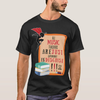 Waardeerdering Muziekleraar Superheld T-shirt