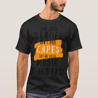 Waardeerdering Muziekleraar Superheld T-shirt