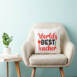 Waardeergeschenk Werelds Beste Leraar Kussen