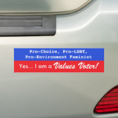 Waarden Bumpersticker Voter (Op auto)