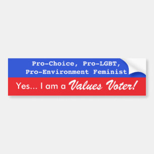 Waarden Bumpersticker Voter