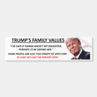 Waarden van de Trump-reeks Bumpersticker