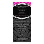 Waarden van warmroze zout reclamekaart (Achterkant)