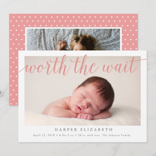 Waarder de aankondiging van de wachtgeboorte (Voorkant / Achterkant)