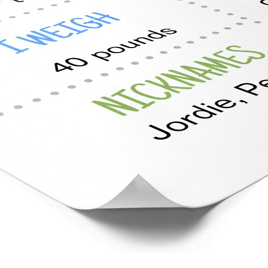 Waarder de wachttijd goedkeuring | Geboortedatum Poster (Hoek)