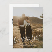 Waarder het Uitstel van het Manuscript van de Wach Save The Date (Voorkant / Achterkant)