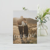 Waarder het Uitstel van het Manuscript van de Wach Save The Date (Staand voorkant)