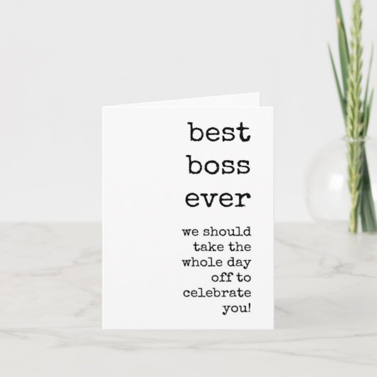 Waardering baas, beste baas ooit Kaart (Voorkant)