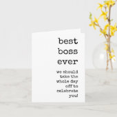 Waardering baas, beste baas ooit Kaart (Gele Bloem)