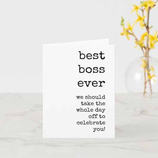 Waardering baas, beste baas ooit Kaart (Gele Bloem)