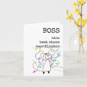 Waardering baas, beste Chaos Coördinator Auto Kaart (Gele Bloem)