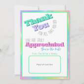 Waardering Bedankt Cadeau Kaart Holder (Voorkant)