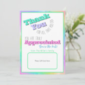 Waardering Bedankt Cadeau Kaart Holder (Staand voorkant)