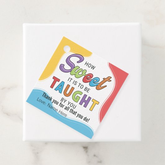 Waardering Bedankt Leraar Sweet Treat Bedankjes Labels (In situ)