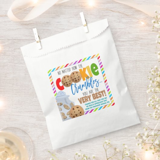 Waardering Cookie Treat Bags Bedankzakje (Geknipt)