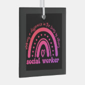 Waardering en Afstuderen van maatschappelijk werke Glas Ornament (Voorkant Rechts)