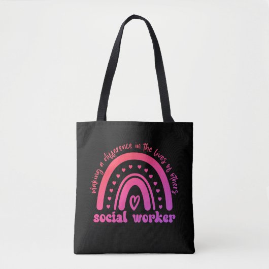 Waardering en Afstuderen van maatschappelijk werke Tote Bag (Voorkant)