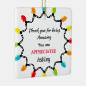 Waardering Gift voor Vakantie Kerstmis Minimalist Keramisch Ornament (Rechts)