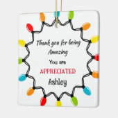 Waardering Gift voor Vakantie Kerstmis Minimalist Keramisch Ornament (Links)