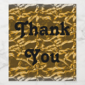 Waardering Goud Zilver Veelzijdig Dank u Wijn Etiket (Enkel label)