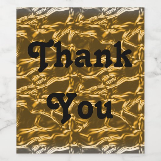 Waardering Goud Zilver Veelzijdig Dank u Wijn Etiket (Enkel label)