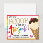 waardering ijs dank je kaartje briefkaart (Voorkant / Achterkant)