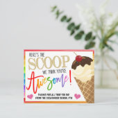 waardering ijs dank je kaartje briefkaart (Staand voorkant)