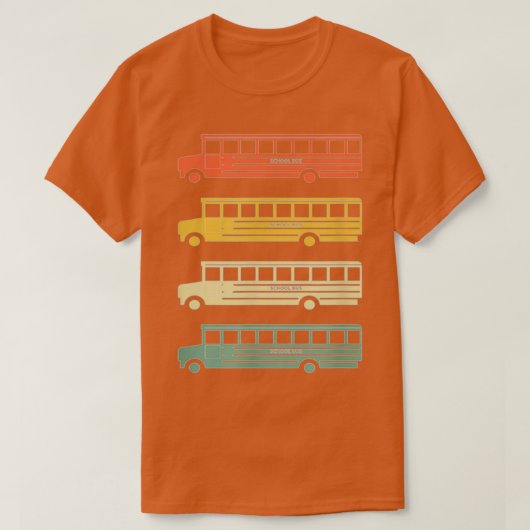 waardering schoolbusbestuurder retro  bus t-shirt (Design voorkant)