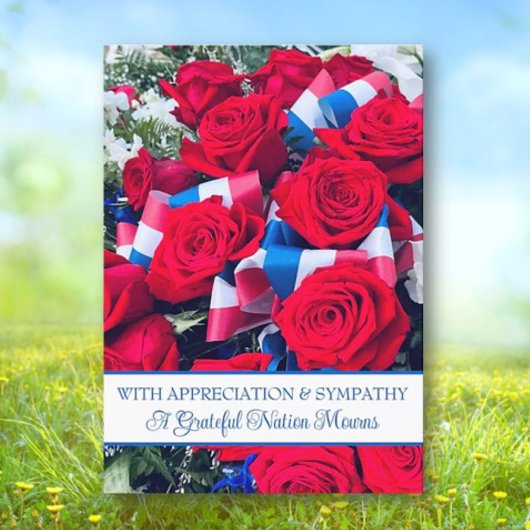 Waardering / sympathie voor het verlies van vetera bedankkaart