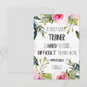 Waardering trainer Citaat Hartelijk dank (Voorkant / Achterkant)